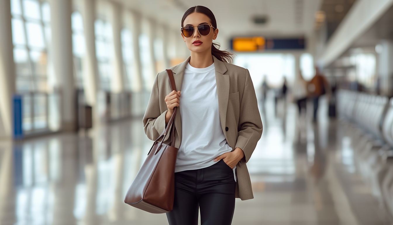 Model-Off-Duty airport celebrity look
